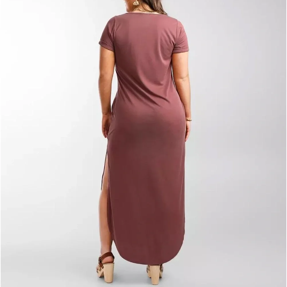 Daytrip Solid Maxi Dress (color: Terracotta) - Picture 2 of 8